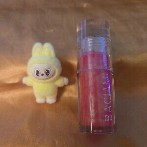 NIB Baciami Limited Edition Yellow (with Pink) Sparkle Labubu Lipgloss